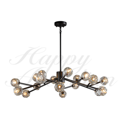 xinyue Lighting  De Smoke Crystal Round Chandelier 60"