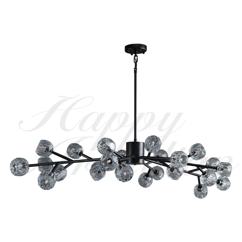 xinyue Lighting  De Smoke Crystal Round Chandelier 60"