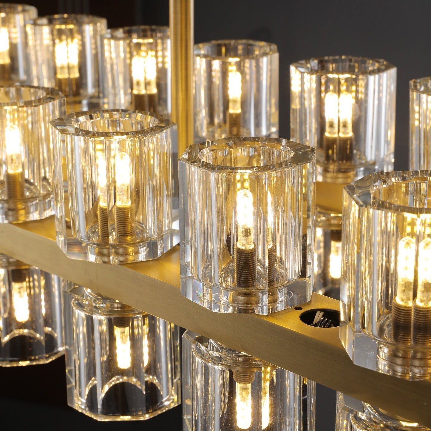 xinyue Lighting  Harrison Crystal Rectangular Chandelier 54" 72"
