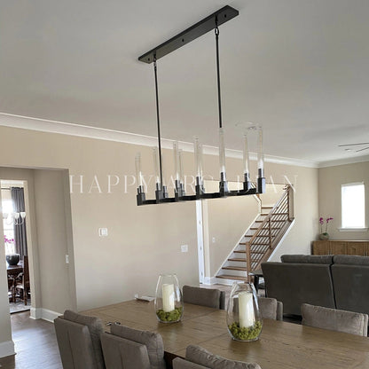 XINYUE Candlestick Linear Chandelier Lighting 55'' 67"