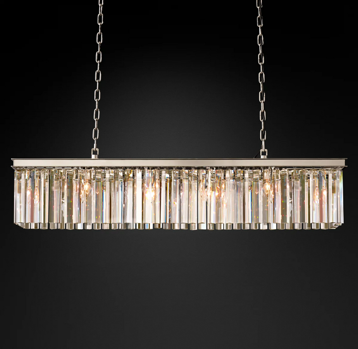 Miria K9 Crystal Rectangular Chandelier 49"