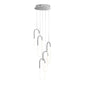 LED Five Clips Chandelier // Chrome