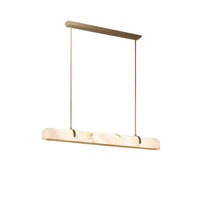 Linear Alabaster Chandelier, Kitchen Island Pendant Light