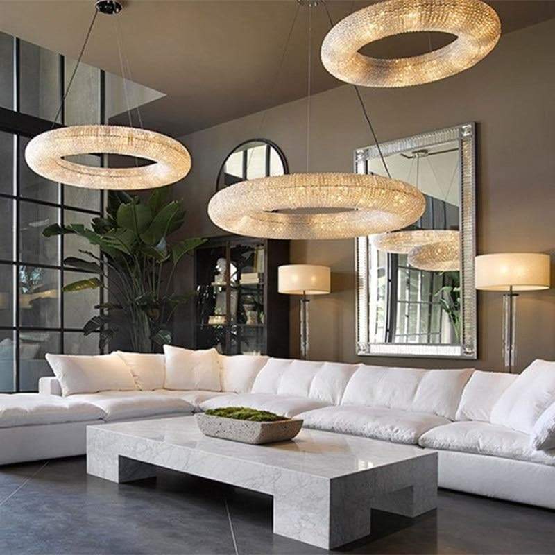 Halo Ring Modern Clear Crystal Chandelier