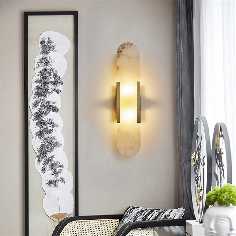 JC Koltin Melange Elongated Alabaster Wall Sconce