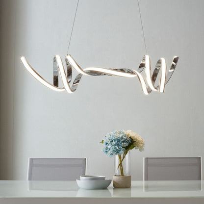 Munich LED Horizontal Chandelier // Chrome