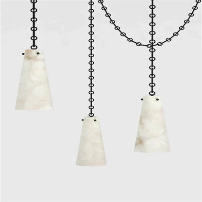 Casey Contemporary Chandelier Alabaster, 3-Light Vintage Alabaster Pendant Cluster