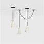 Casey Contemporary Chandelier Alabaster, 3-Light Vintage Alabaster Pendant Cluster