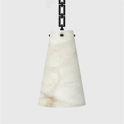 Casey Contemporary Chandelier in Alabaster, 5-Light Vintage Alabaster Pendant Cluster