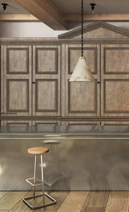 Contemporary Casey Large Alabaster Pendant Light For Kitchen Island, Living Room