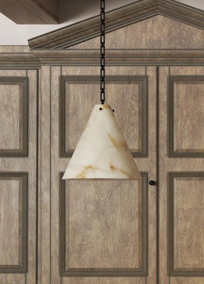 Contemporary Casey Large Alabaster Pendant Light For Kitchen Island, Living Room
