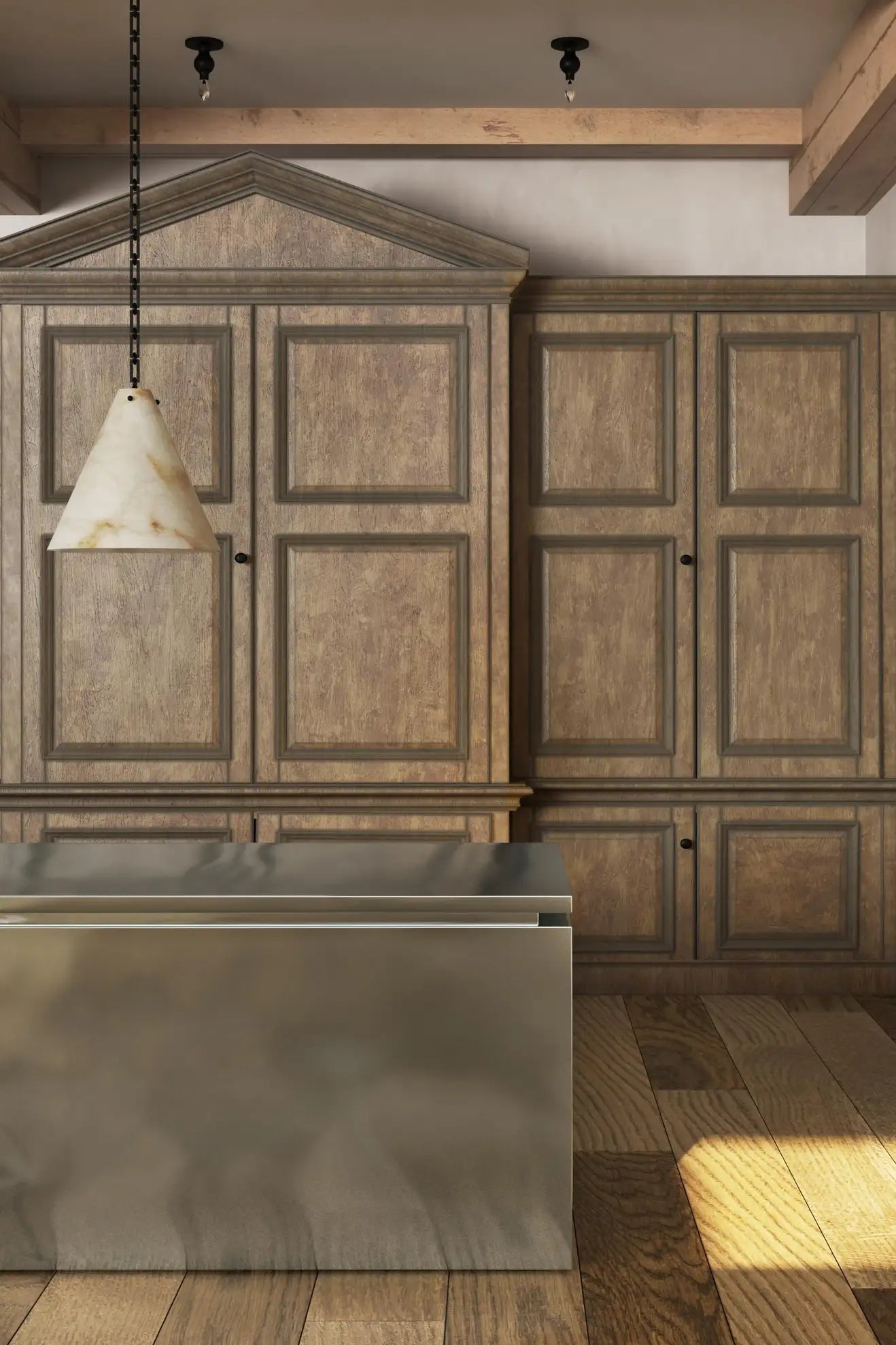 Contemporary Casey Large Alabaster Pendant Light For Kitchen Island, Living Room