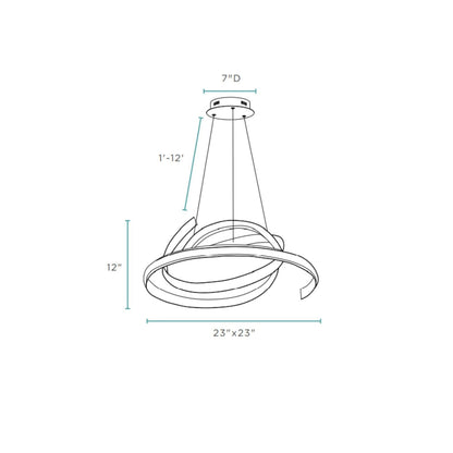 Oslo LED Adjustable Chandelier // Silver