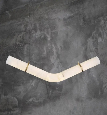 Alabaster Kitchen Round Tube Pendant Lighting