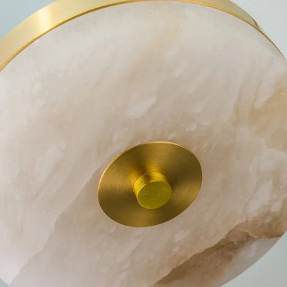 Alabaster Round Pendant Lights Living Room