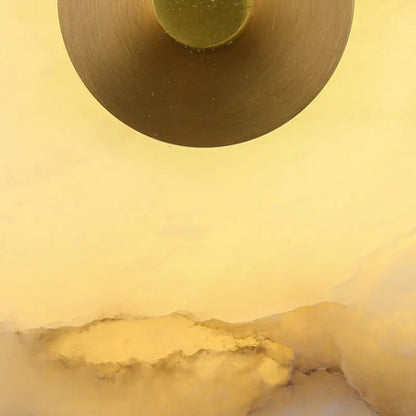 Alabaster Round Pendant Lights Living Room
