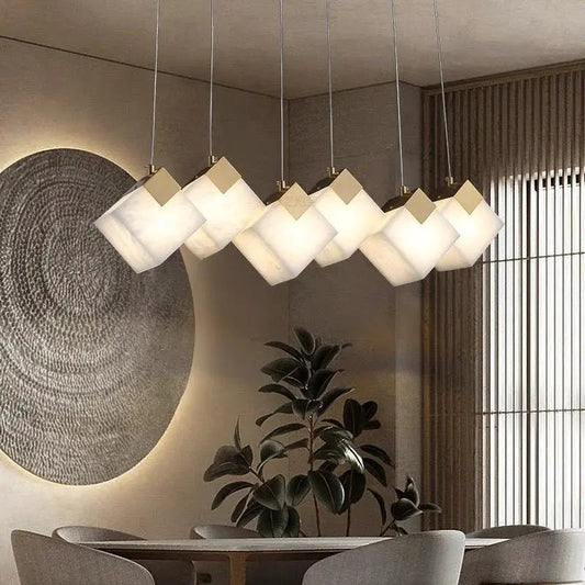 Real Alabaster Pendant Lights For Dining Room