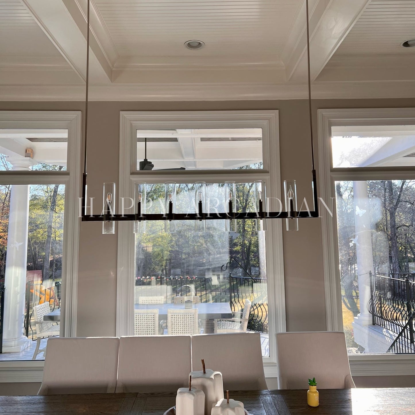 xinyue Lighting Rebecca Linear Chandelier Modern 60", 7-Light