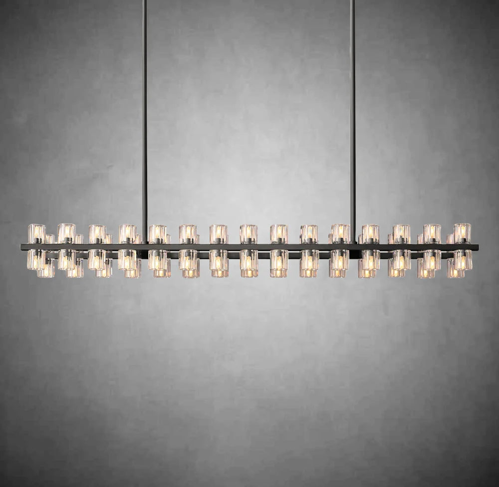 xinyue Lighting  Harrison Crystal Rectangular Chandelier 54" 72"