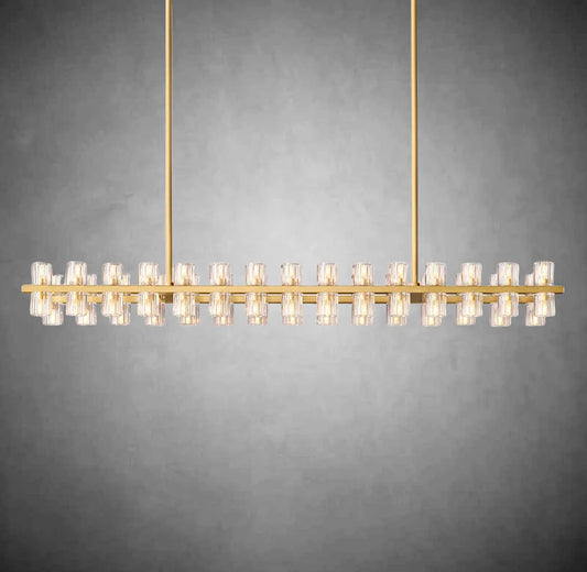 xinyue Lighting  Harrison Crystal Rectangular Chandelier 54" 72"