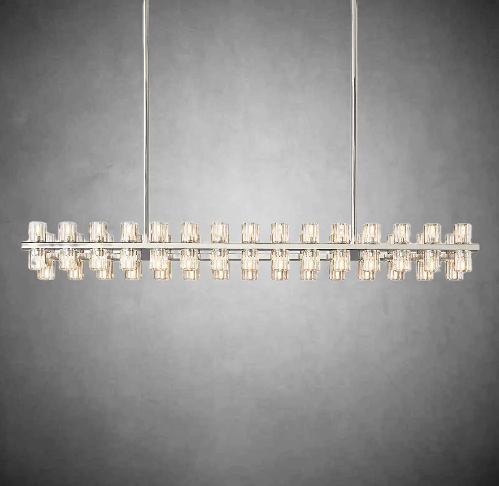 xinyue Lighting  Harrison Crystal Rectangular Chandelier 54" 72"