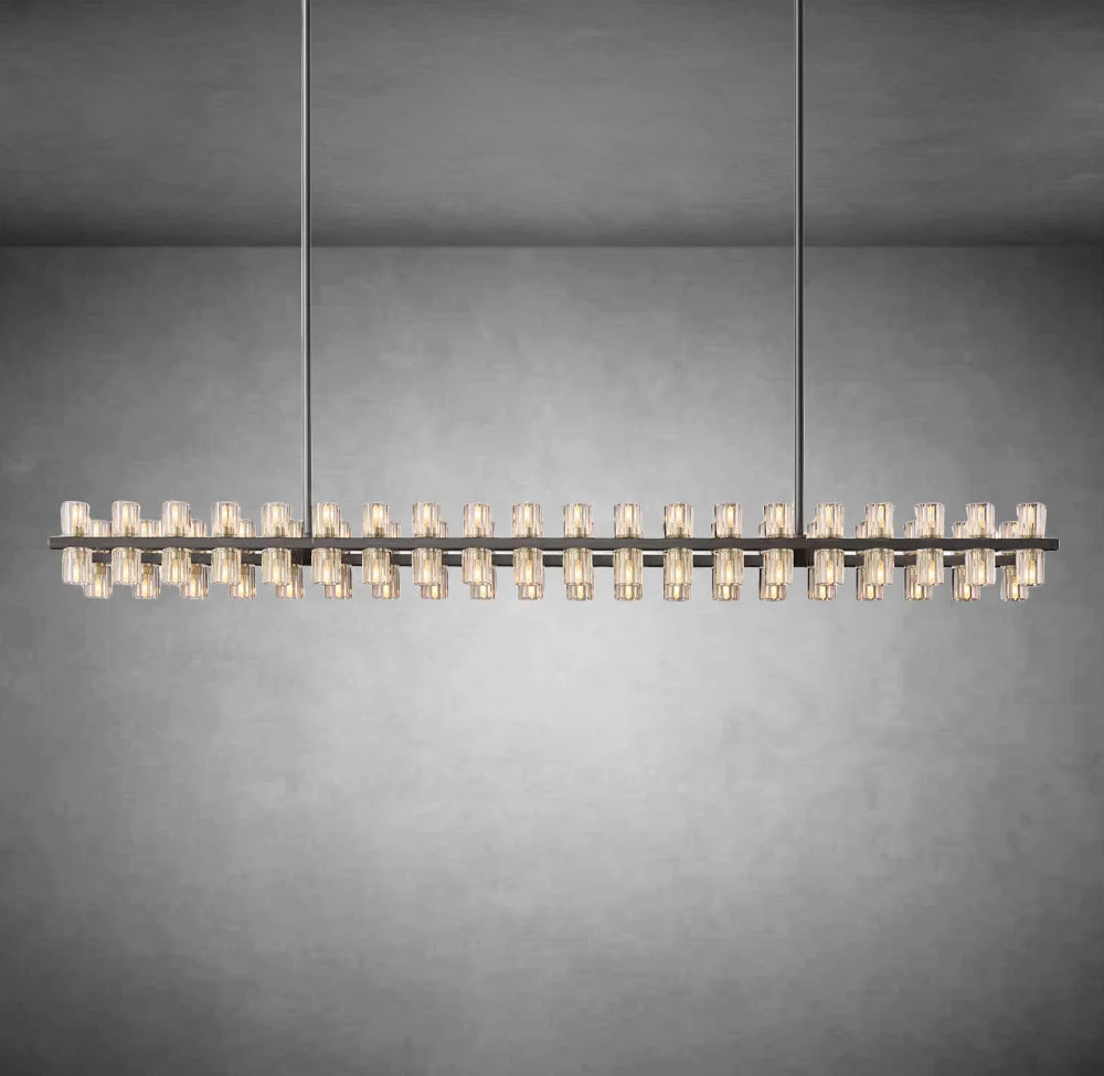 xinyue Lighting  Harrison Crystal Rectangular Chandelier 54" 72"