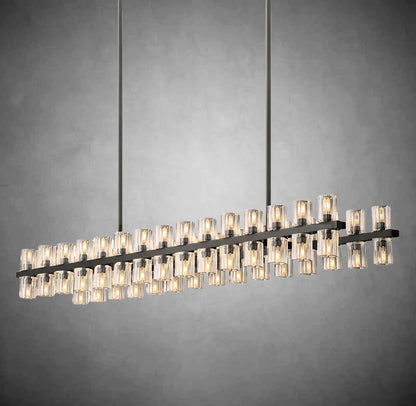 xinyue Lighting  Harrison Crystal Rectangular Chandelier 54" 72"