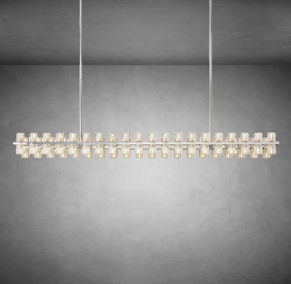 xinyue Lighting  Harrison Crystal Rectangular Chandelier 54" 72"
