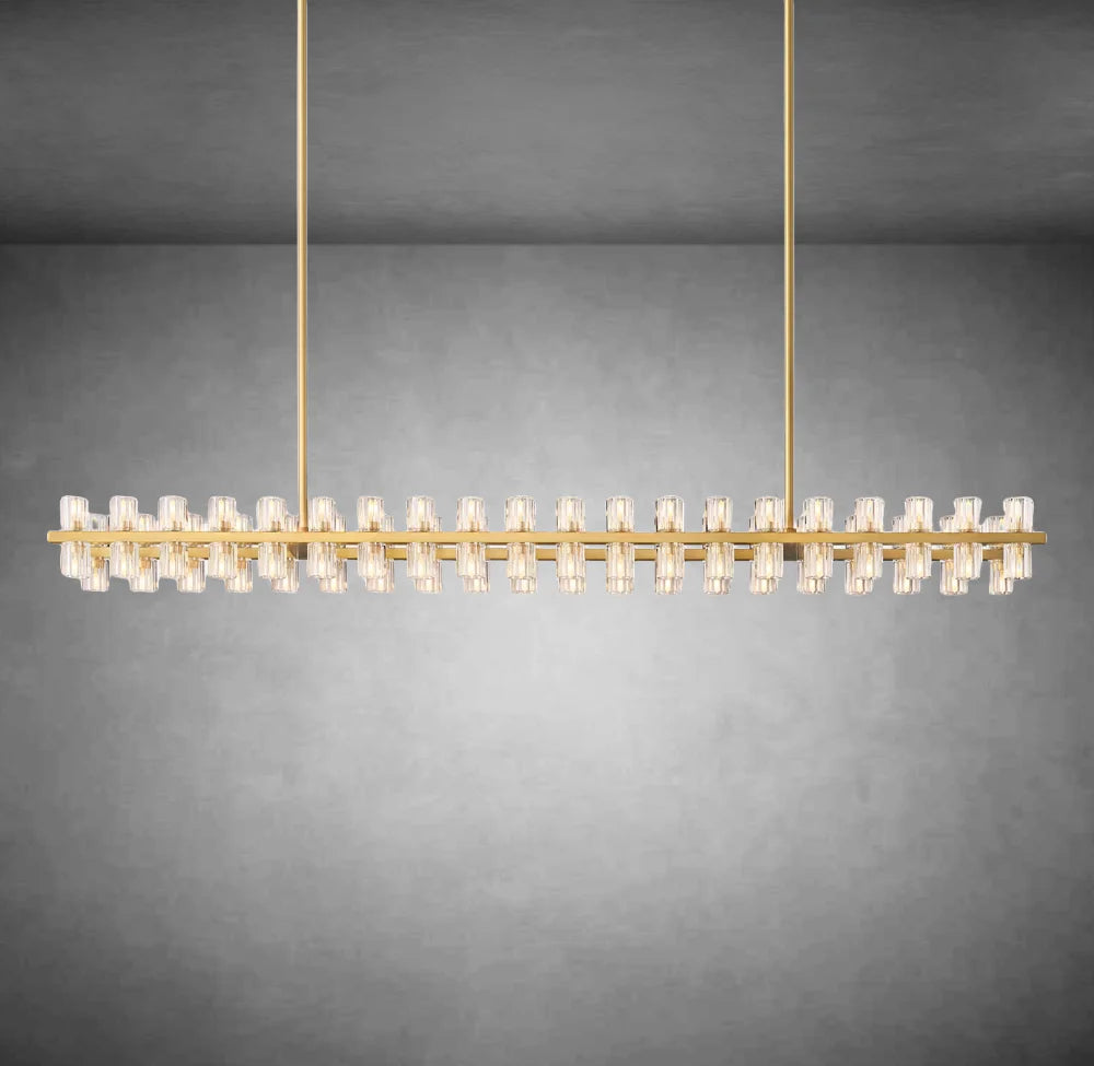 xinyue Lighting  Harrison Crystal Rectangular Chandelier 54" 72"