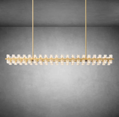 xinyue Lighting  Harrison Crystal Rectangular Chandelier 54" 72"