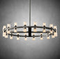xinyue Lighting  Harrison Crystal Round Vintage Candle Chandelier 36" Dining Room