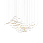 San De Chandelier, Modern Square Glass Spiral Long Pendant Chandelier