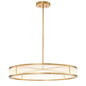 Magnus L Modern Brass Chandelier (Antique Brass & Frosted Glass)
