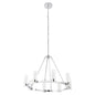 Victory 8 Light Chandelier //  Chrome