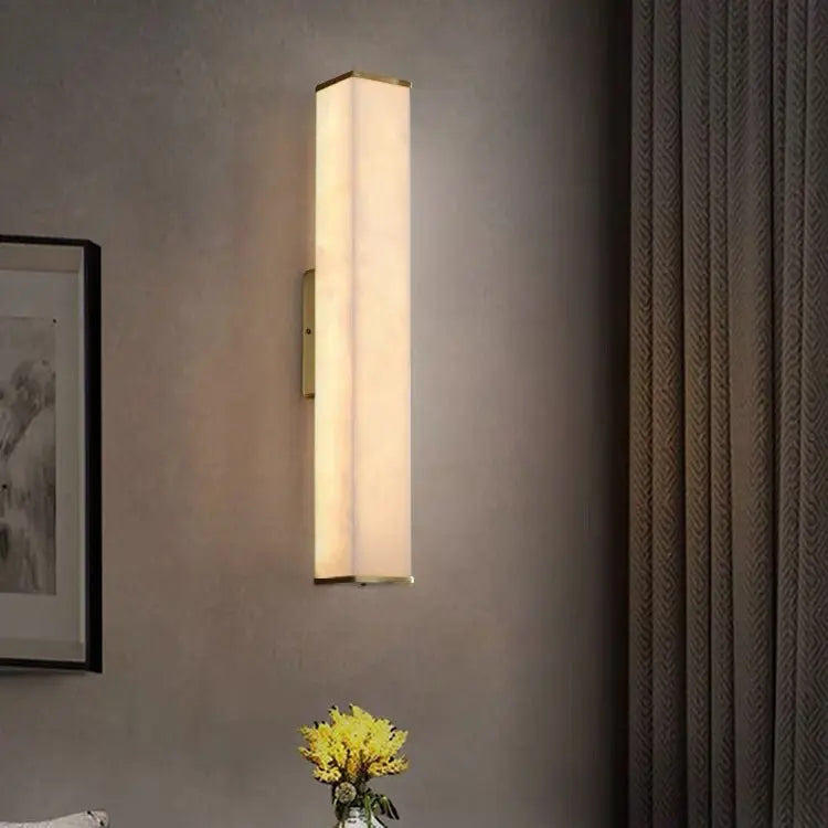 Real Alabaster Wall Sconce For Living Room