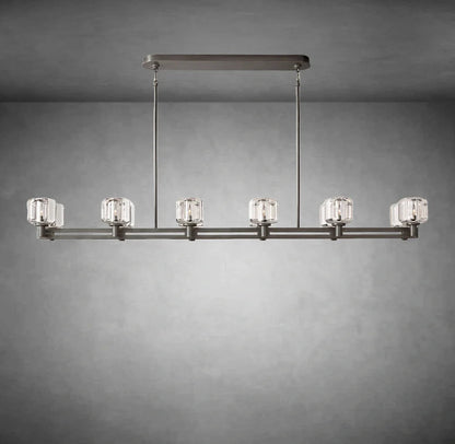 Maelis Double Linear Chandelier 72" for Living Room, Bedroom, Dining Table
