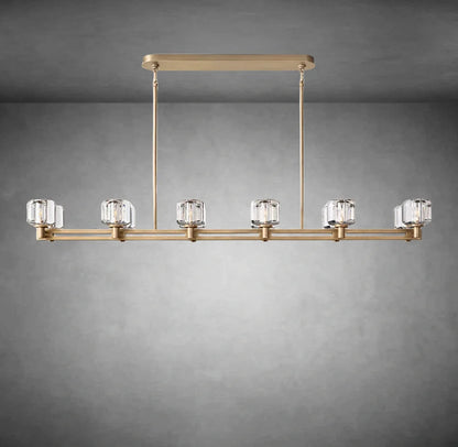 Maelis Double Linear Chandelier 72" for Living Room, Bedroom, Dining Table