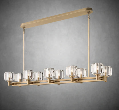 Maelis Double Linear Chandelier 54" for Living Room, Bedroom, Dining Table