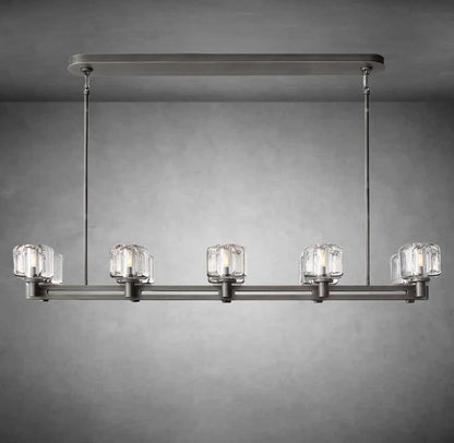 Maelis Double Linear Chandelier 54" for Living Room, Bedroom, Dining Table