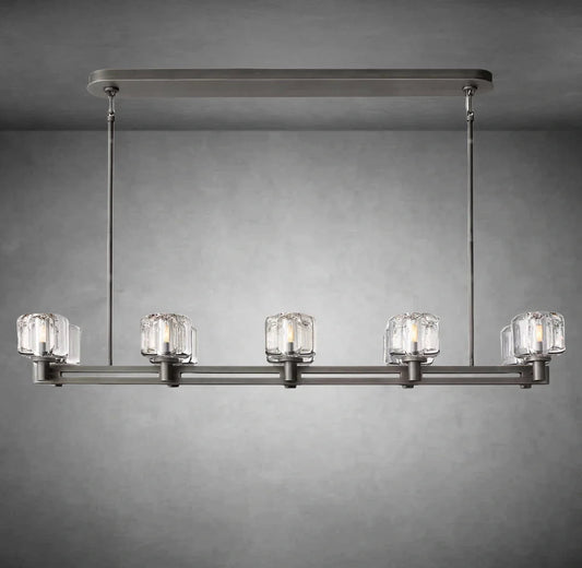 Maelis Double Linear Chandelier 54" for Living Room, Bedroom, Dining Table