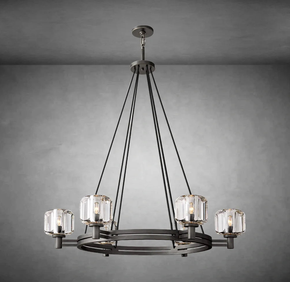 Maelis Round Chandelier 48" for Living Room, Bedroom, Dining Table