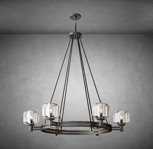 Maelis Round Chandelier 48" for Living Room, Bedroom, Dining Table