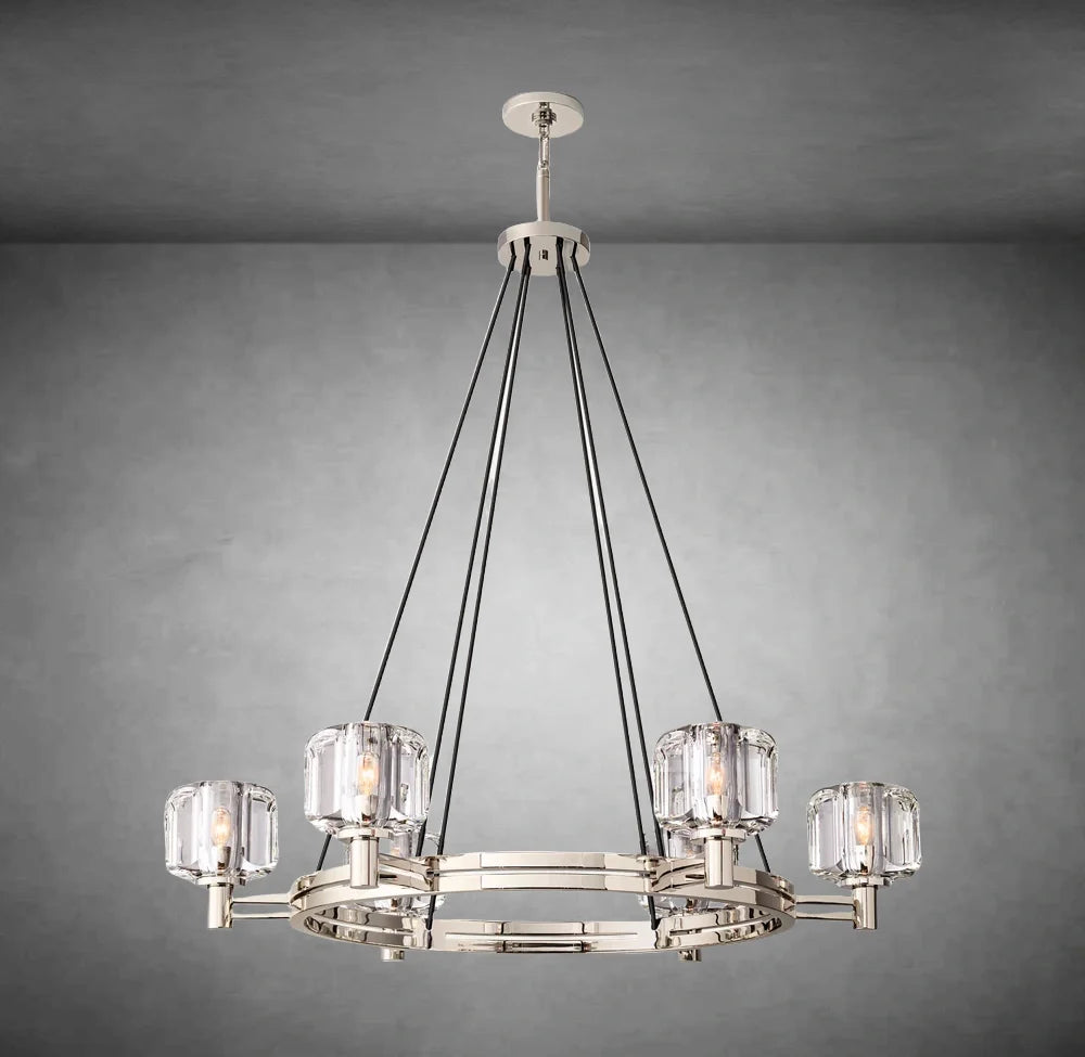 Maelis Round Chandelier 48" for Living Room, Bedroom, Dining Table