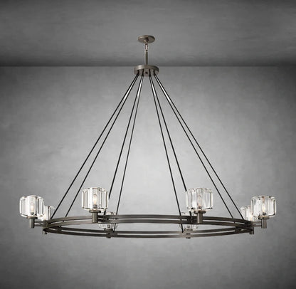 Maelis Round Chandelier 60" for Living Room, Bedroom, Dining Table