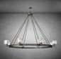 Maelis Round Chandelier 60" for Living Room, Bedroom, Dining Table