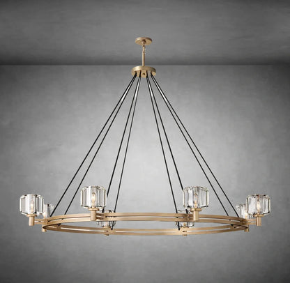 Maelis Round Chandelier 60" for Living Room, Bedroom, Dining Table