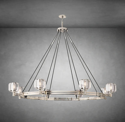 Maelis Round Chandelier 60" for Living Room, Bedroom, Dining Table
