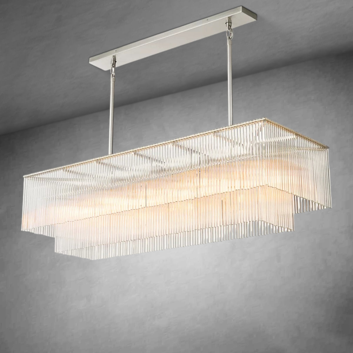 XINYUE Amadeo Rectangular Chandelier 54'' for living room