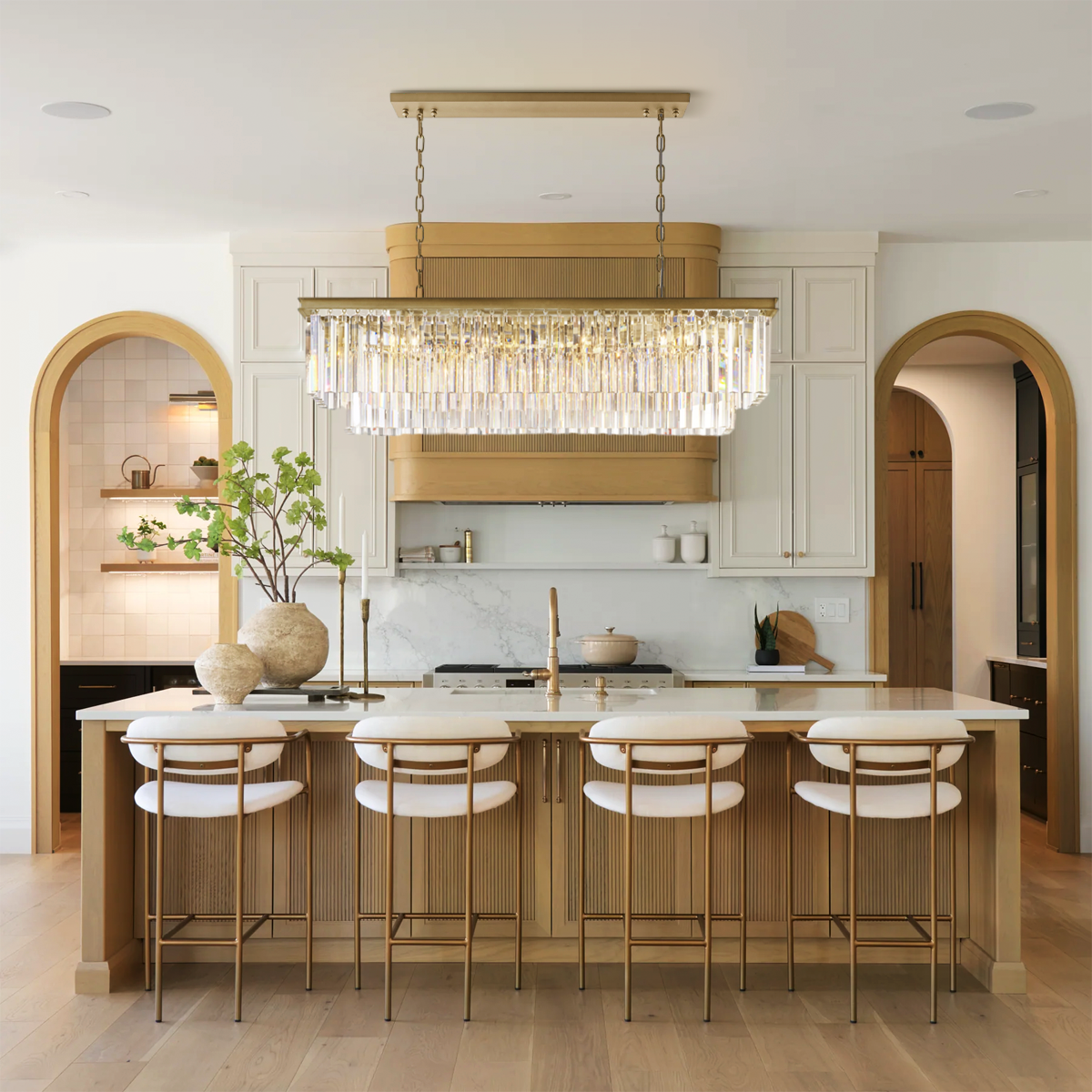 XINYUE 2-Layer Crystal Rectangle Chandelier