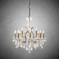 XINYUE Rococo Iron & Crystal Round Chandelier 28''